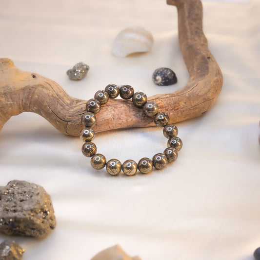Natural Raw Pyrite Crystal Bracelet