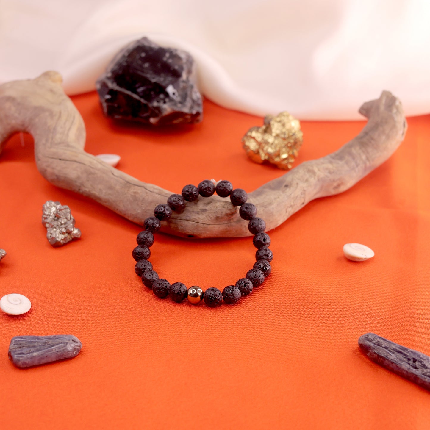 Natural Lava Stone Bracelet For Men & Women - Strength, Grounding & Transformation