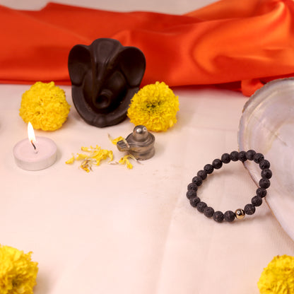 Natural Lava Stone Bracelet For Men & Women - Strength, Grounding & Transformation