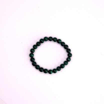 Natural Dark Green Jade Crystal Bracelet | Emotional Healing, Stress Relief, and Positive Energy