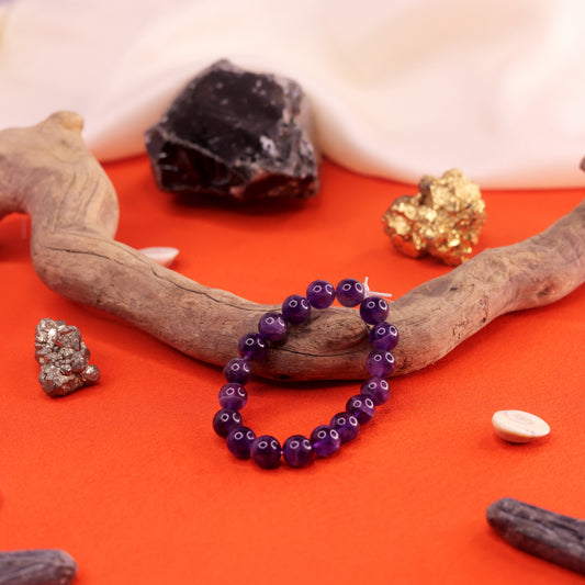 Natural Amethyst Bracelet - Emotional Healing & Stress Relief