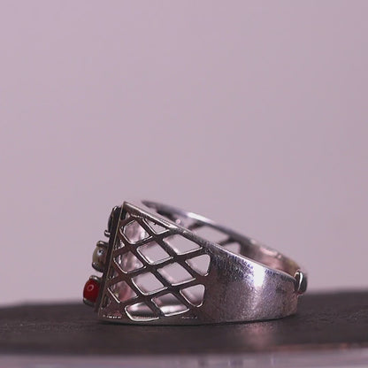 Nava Ratna Gents Ring (Silver)